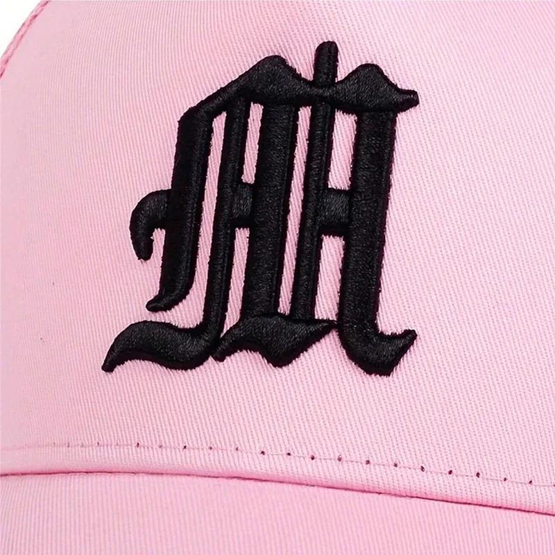 Unisex Personality M Letter Embroidery Baseball Net Caps Spring Summer Outdoor Adjustable Casual Hats Hip Hop Sunscreen Hat