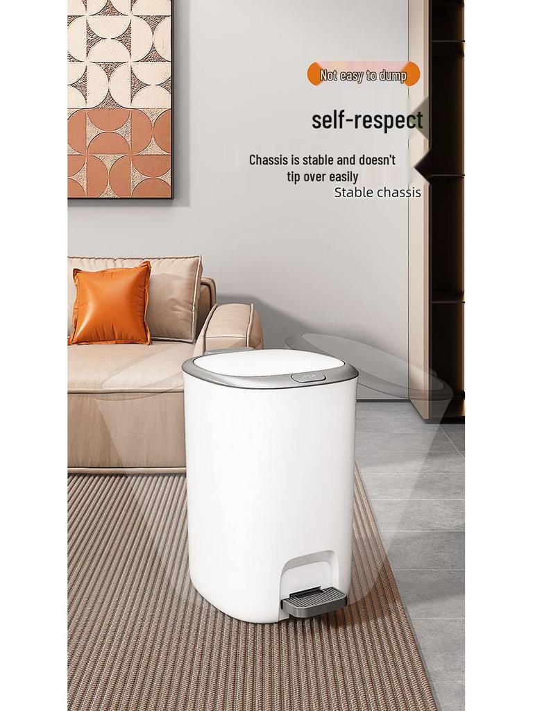 Extra-Large Odor-Proof Foot Pedal Trash Can 2025 - Perfect for Bathroom, Kitchen, Bedroom, or Living Room