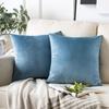 Einfarbige Samt-Kissenhülle - Einfache Stoff-Sofa-Rückenlehnenbezug (Kissenfüllung nicht im Lieferumfang enthalten)