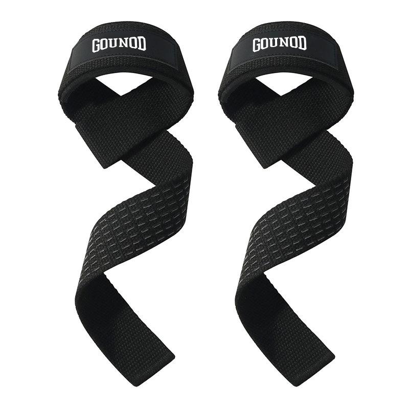 Gym Lifting Straps Wrist Wraps Nylon Weightlifting Equipment for Deadlift Training чёрный