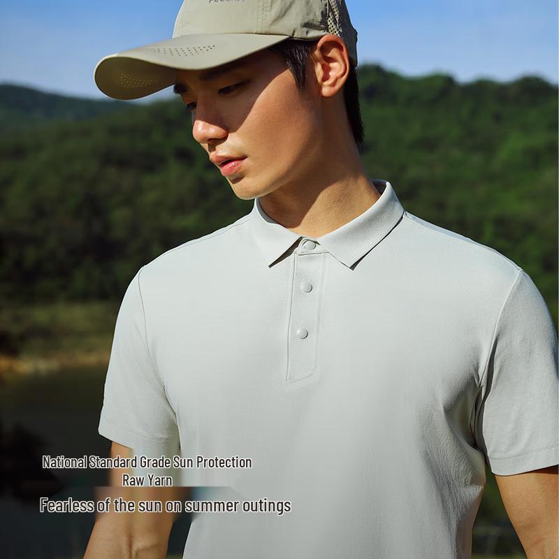 PELLIOT Men's Anti-Bacterial Quick-Dry Polo T-Shirt