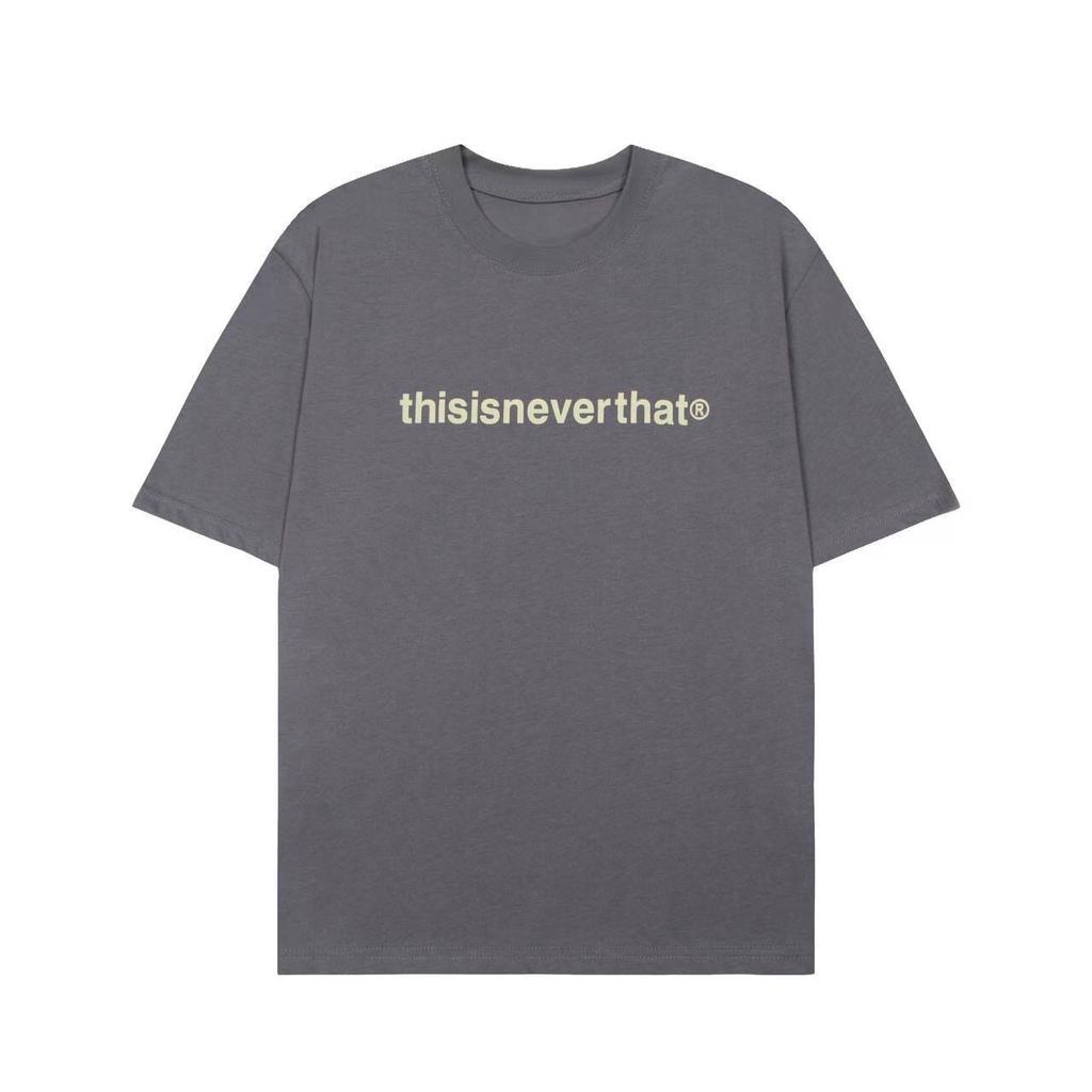 Hot Korean Fashion Brand Thisis Basic Printed Neverthat ShortSleeved Cotton Round Collar Unisex And Unisex Lovers TShirt Top