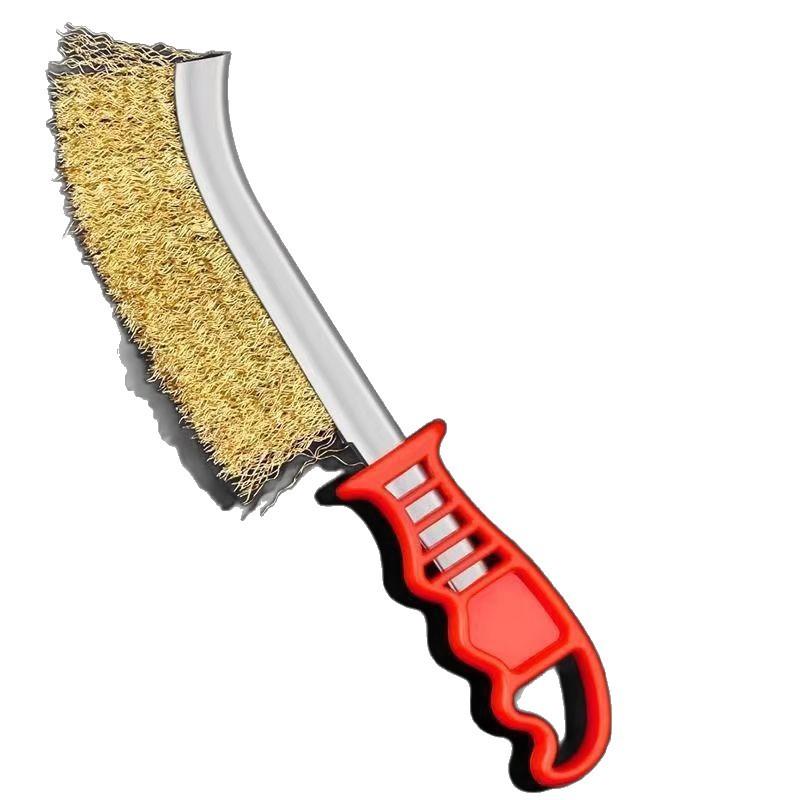 Стальная проволочная щетка, Щетка-нож из нержавеющей стали, Медно-покрытая проволочная щетка, Щетка для очистки щелей от ржавчины, Щетка для барбекю с пластиковой ручкой, Щетка для чистки