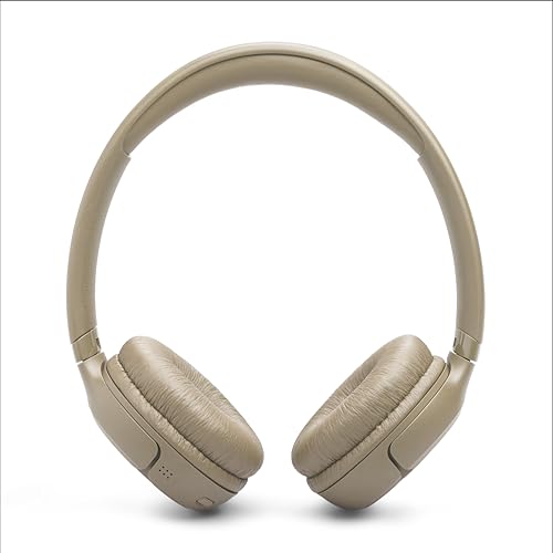 JBL TUNE530BT Wireless Headphones Bluetooth 76 Hours Playtime On-Ear USB-C Charging Multi-Point Beige JBL App Compatible