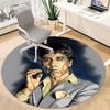 1PC Scarface Office Round Rug, Non-slip, Soft and Durable Office Rug for Interior Decoration, Perfect for Office yy250915004