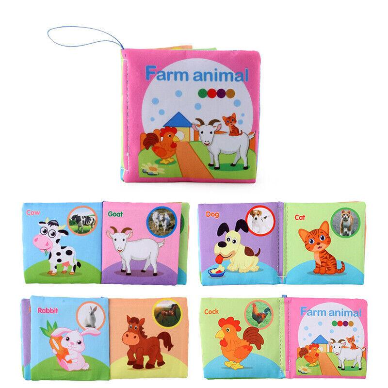 Erleuchte den Geist deines Kindes mit weichem Stoffbuch Englisch Tier Transport