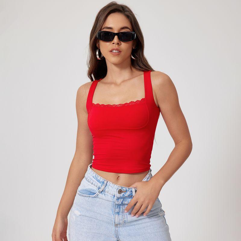 

Fashion SK Tight Beauty Back Exercise Vest Naked Women Feeling Quick-Drying Breathable Yoga Vest Outer Wear Running Fitness Clothes XL Tomato Red