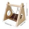 Multifunctional Wooden Cage Swing For Birds Promotes Chewing Play Relaxation