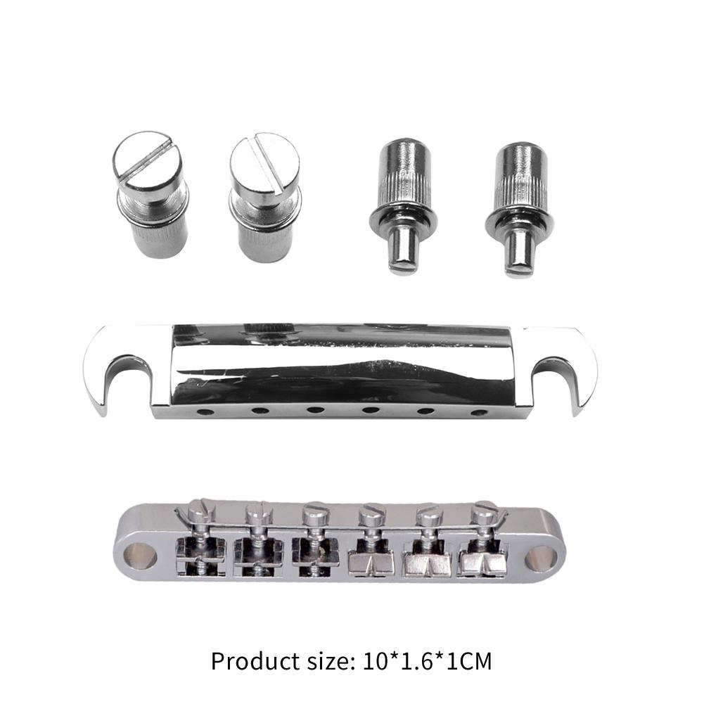 Elektrisk Gitarrstall med Stift Tune-O-Matic Stall Rostfritt Stål Stränghållare Rullsadlar Stall Musikinstrumentdelar