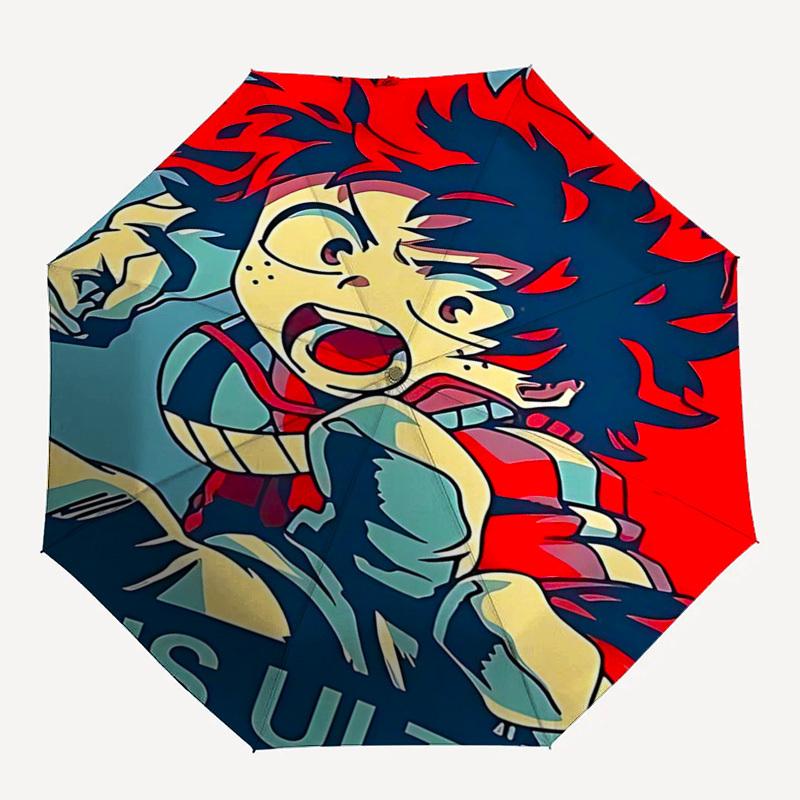 1pc Ultimate Anime Character Automatic Folding Umbrella, Portable 3-Fold Design, 8-Bone Iron Frame Outdoor Umbrella, Perfect Gift for Fans, Travelers,