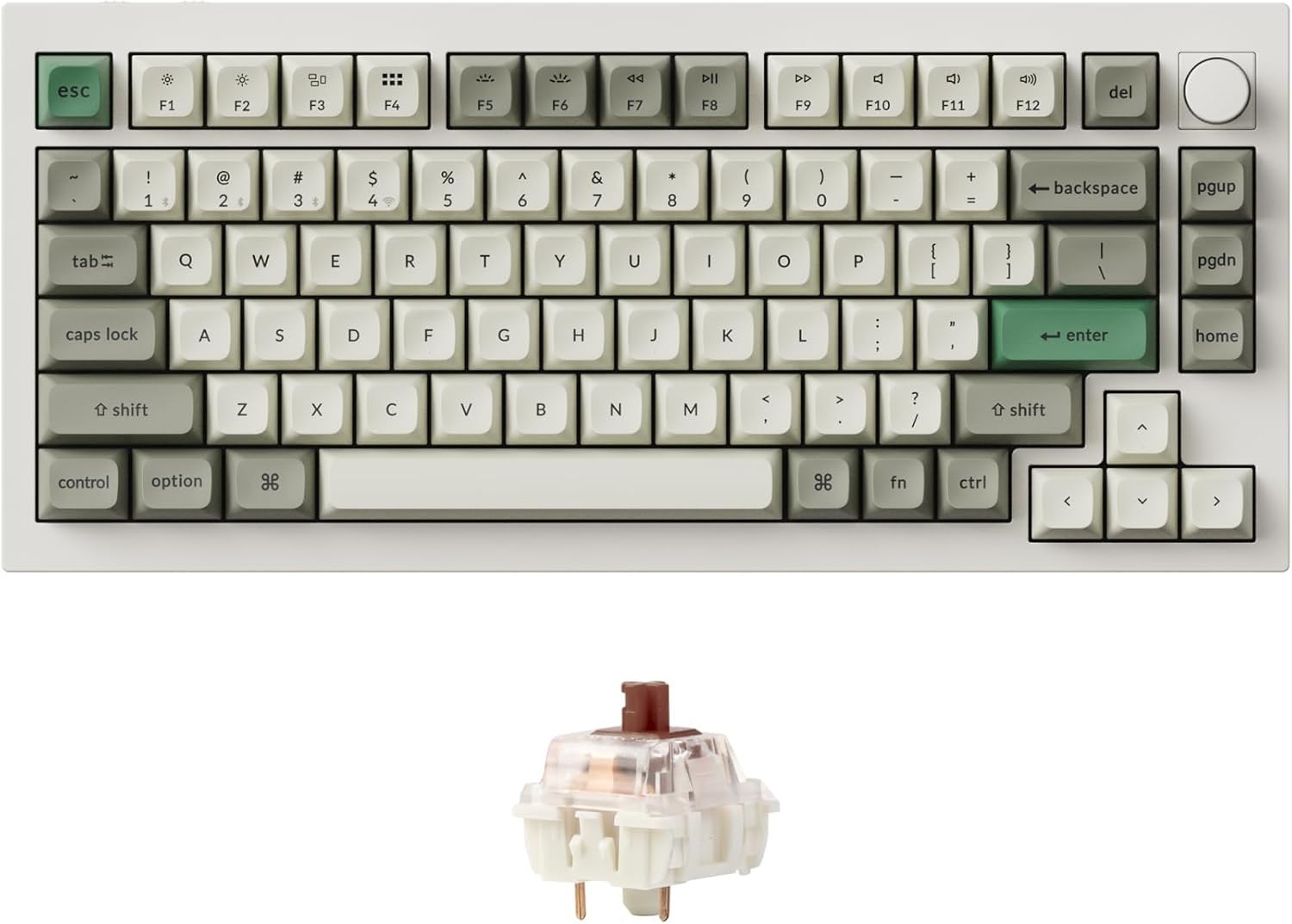 

Keychron Q1 Max Wireless Custom Mechanical US RGB Gateron Jupiter Mechanical Full Compatible with and Linux Brown Gateron Jupiter Mechanical Switches