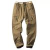 Autumn and Winter Velvet Multi Pocket Straight Leg Work Pants for Men, Casual Pants, Assault Pants, Quick Drying Pants