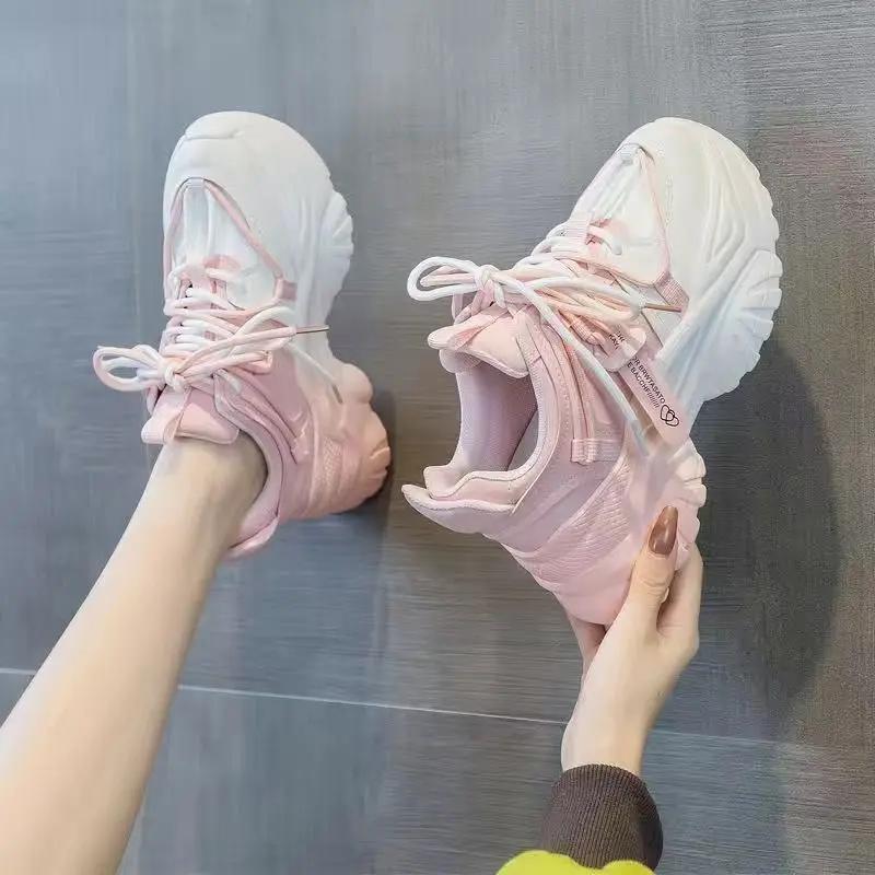 Fashion Women's Shoes Casual Shoes Spring Thick Sole Platform Woman Tennis Fashion 2025 Versatile Leisure Sneakers
