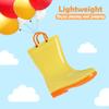 Fashion Kidmi Children Rain Boots Girls And Boys Outdoor Non-slip Rubber Rain Shoes Cute Easy Clean Kids Waterproof Boots With Handles