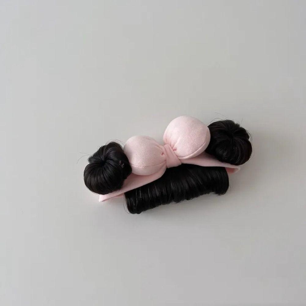 

Cotton Girl Hair Wig Hat Headwear Newborn Hairpiece Hair Accessories Girls Headbands Children світло-рожевий колір