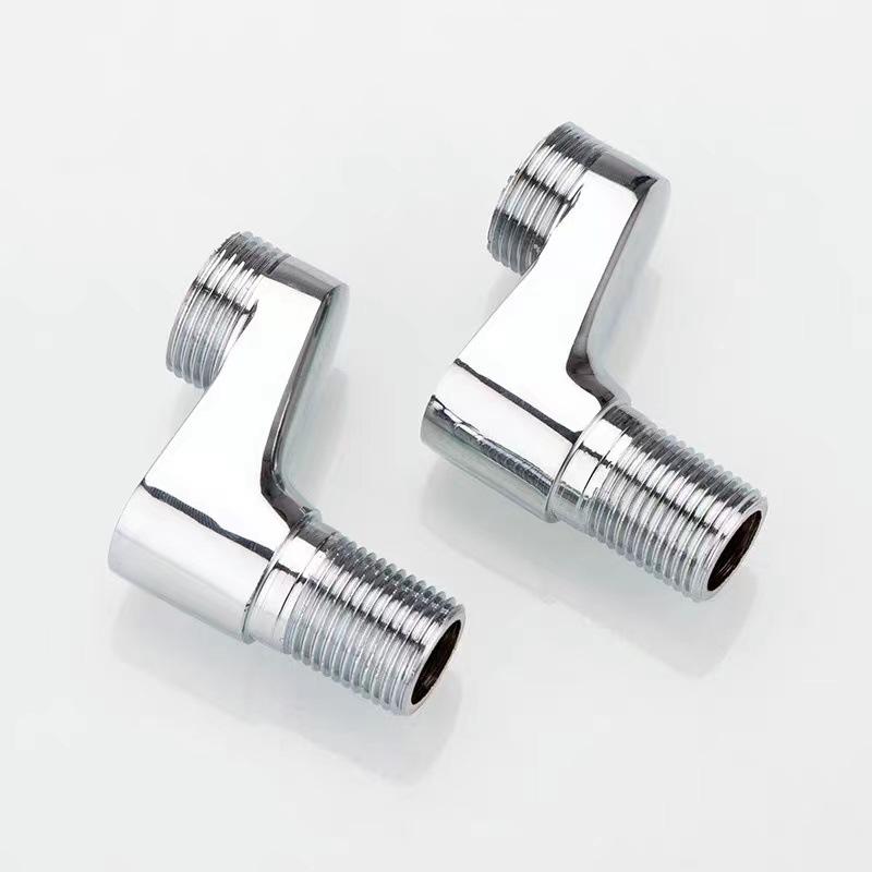2Pcs Shower Faucet Curved Foot Adjustable Adapter Solid Brass Wall Mounted Replacement Angle Valve Kitchen Bathroom Accessories