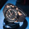 Boruse Men'S Silicone Strap Watch Fashion Waterproof Luminous Silicone Calendar Quartz Watch