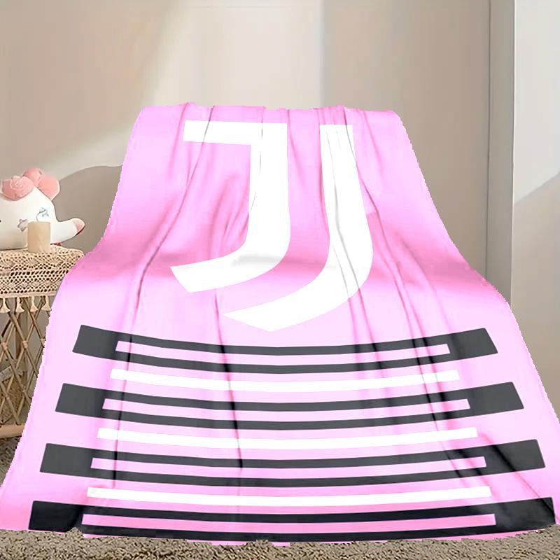 1pc Digital Print Nap Blanket, Juventus Football Club Blanket for Home Use, All Season Warmth, Christmas and Valentine's Day Gift Blanket