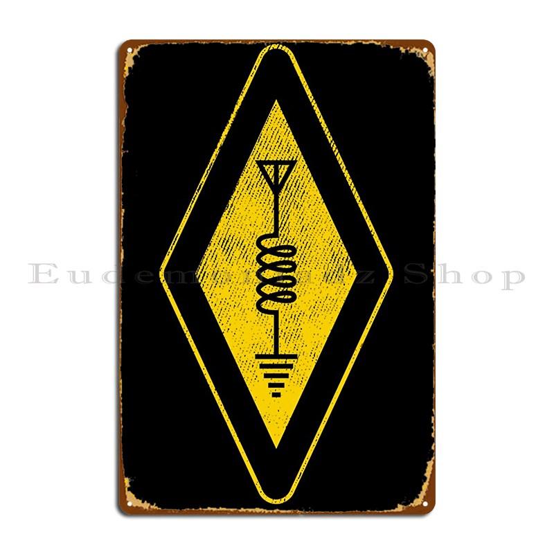 

Ham Radio Symbol Amateur Radio Operator Gift Metal Sign Plaques Club Party Party Cave Designs Club Tin Sign Poster 20x30cm（7.8x11.8inch）