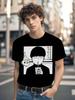 POMEL Anime Graphic Tshirt Graphic Tshirt - Black Tee Wit...