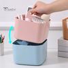 Stackable Desk Organizer Storage Box with Handle Large Capacity Multiple Compartments Pencil Holder Caddy Organizer
