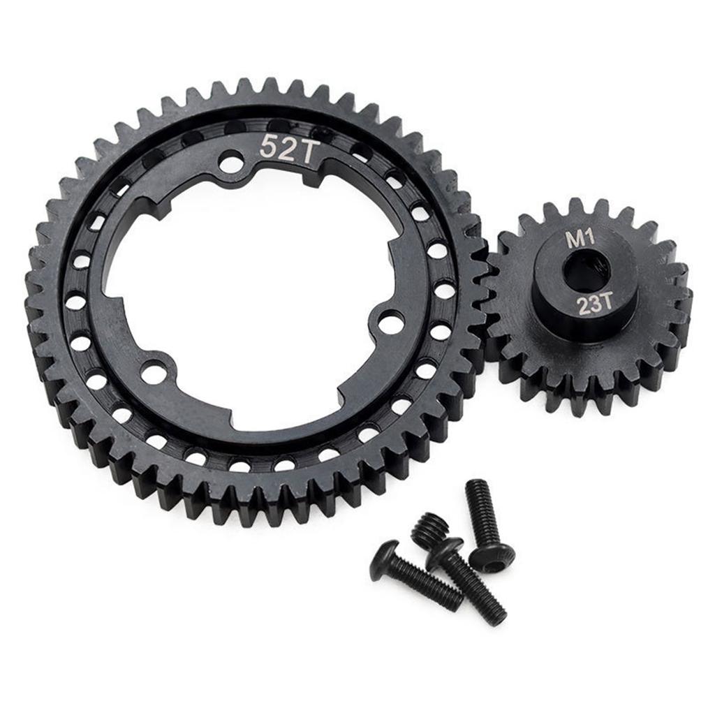 Hardened Steel 46T 23T Gear Set Compatible With Multiple RC Models For Enhanced Power Transmission Efficiency