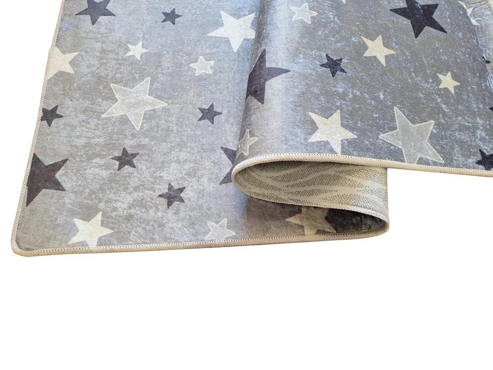 Children's Bedroom Rug 100x150 Cm Polyester Star Grey