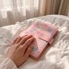Heart PU Leather Binder A6 Size Cash Envelope Holder Stylish 6 Ring Notebook Cover  Student Use