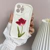 N93 Peony Soft Wavy Phone Cases for iPhone 14 Pro Max 13 Mini 15 Plus XR 7 8 6 XS Max 12 11 Protective Bumper Cover