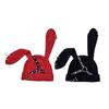Soft Warm Hat Rabbit Ears Hat 2000s Skull Caps Sports Headwear Women Accessories Winter Warm Hat Punk Anime Hat Headwear