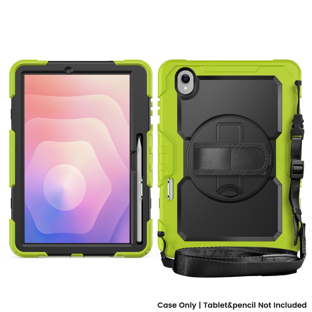 Hybrid Armor Stand Case for Samsung Galaxy Tab S11 2025 11.0 Inch SM-X730 SM-X736 SM-X736B with Screen Protector Rotating Cover