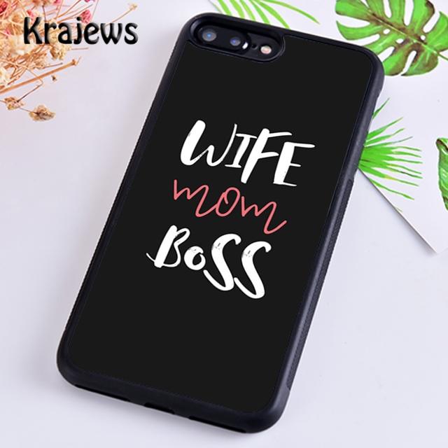 Krajews Super Wife Boss Mom Phone Case Cover For iPhone 17 Air 16 15 14 Plus 11 12 13 Pro Max Coque Fundas