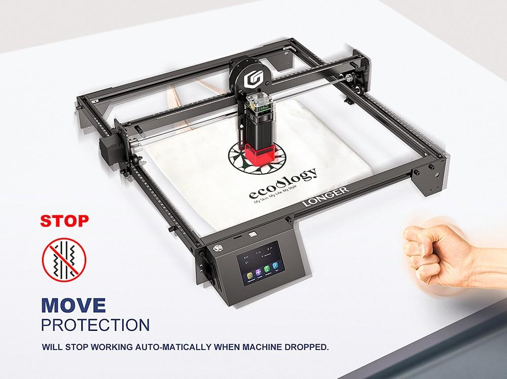 LONGER RAY5 10W Laser Engraver, 0,06x0,06mm Laser Spot, Οθόνη αφής, Σκάλισμα εκτός σύνδεσης, Chipset 32 ​​Bit, Σύνδεση WiFi