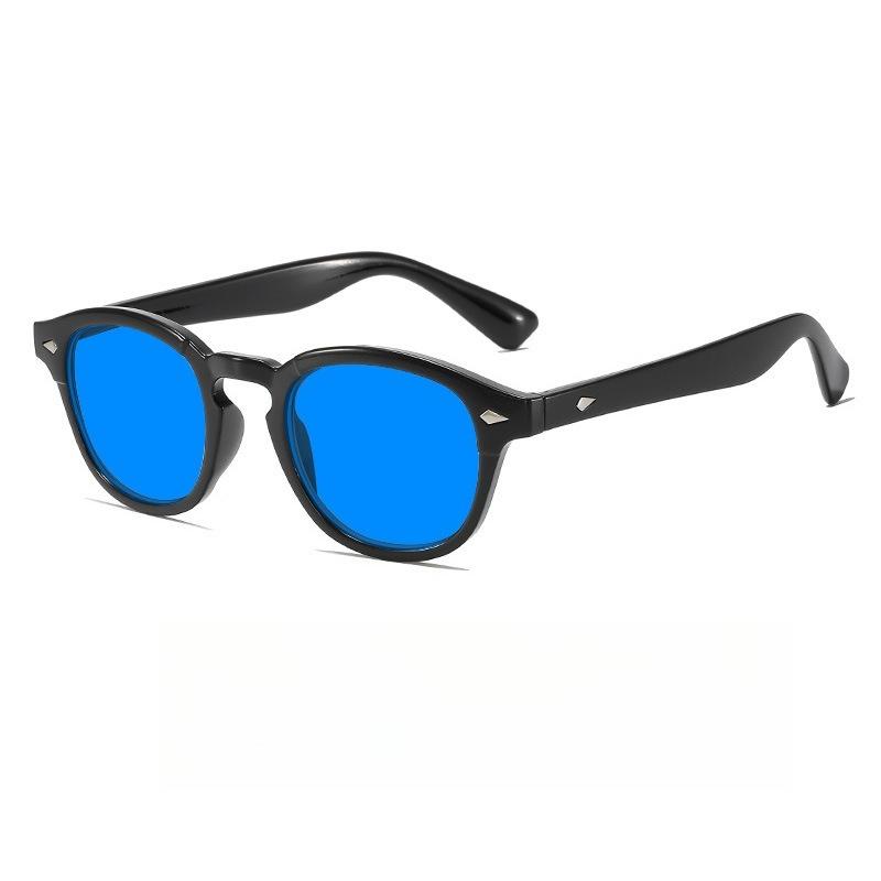 Retro Round Frame Anti-Blue Light Glasses Unisex Outdoor UV-Protective Sunglasses UV400 Ultra-light Eye Protection Eyewear