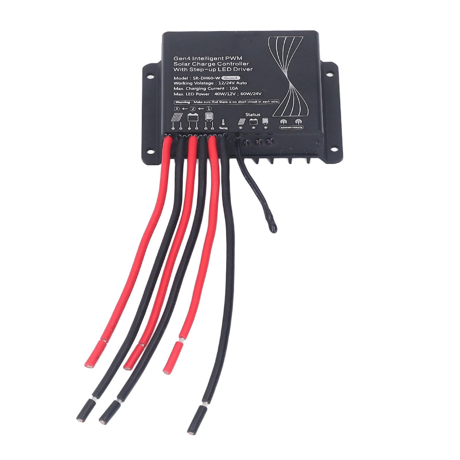 

Контроллер солнечного заряда 12 В 24 В ШИМ-регулятор зарядки аккумулятора с шаговым драйвером светодиода