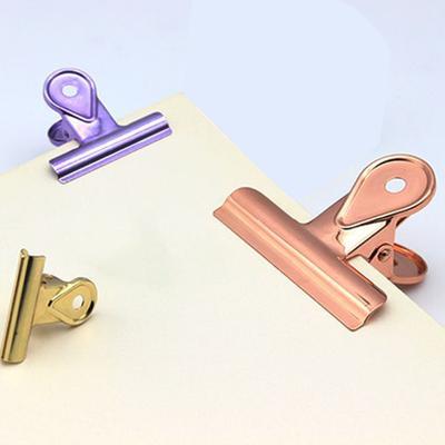 5 Pcs Bull Paper Clips Colorful File Money Binder Clip Bulldog Paper Clamps for Home Office School Kitchen Work Art Supplies