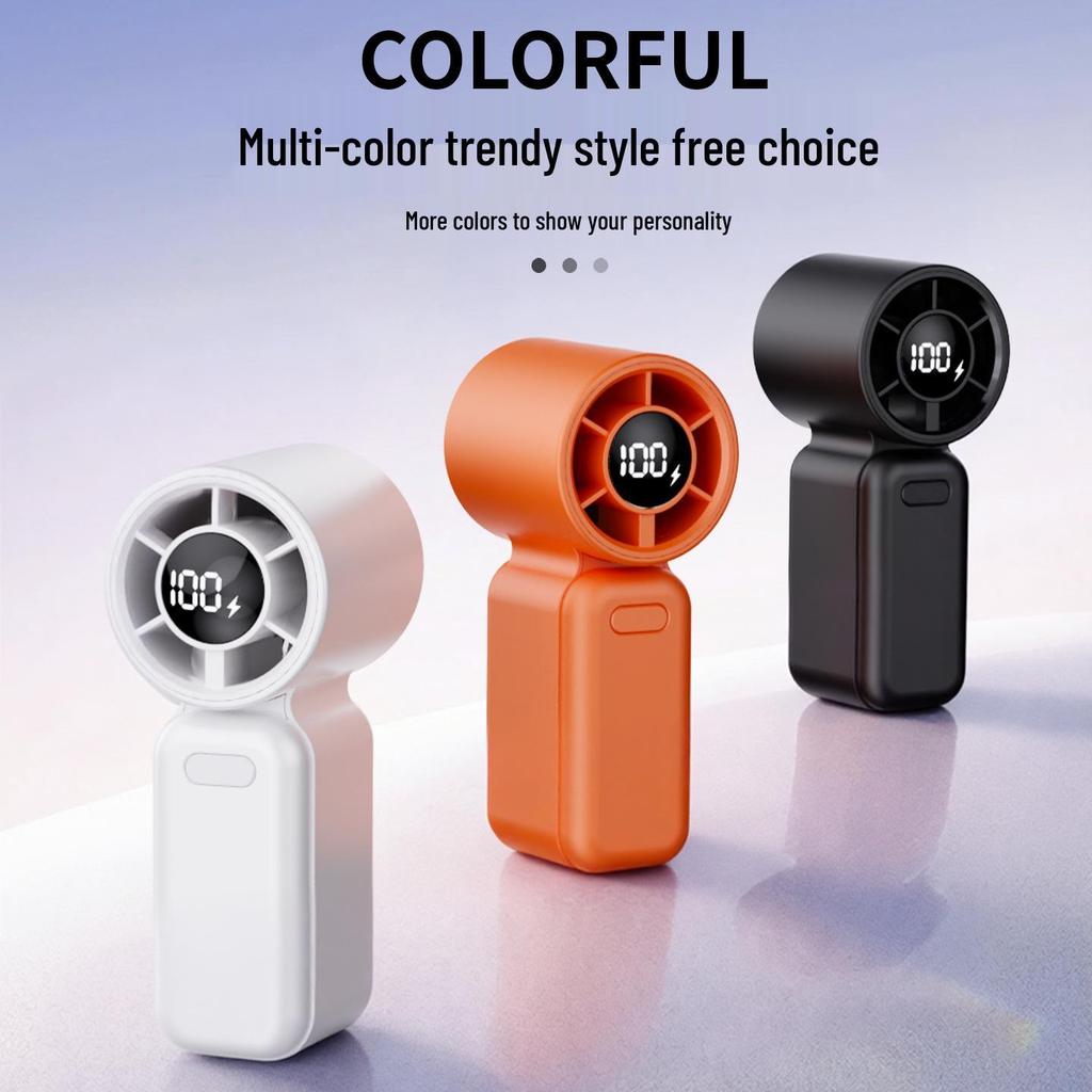 Portable USB High-Speed Turbine Fan - Compact Handheld Semiconductor Cooling Fan for Home Use