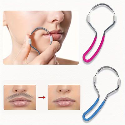 1pc Electric-Free Facial Hair Remover - Spring Painless Tweezers for Lips/Chin/Face/Neck, High-Quality Travel Grooming Tool