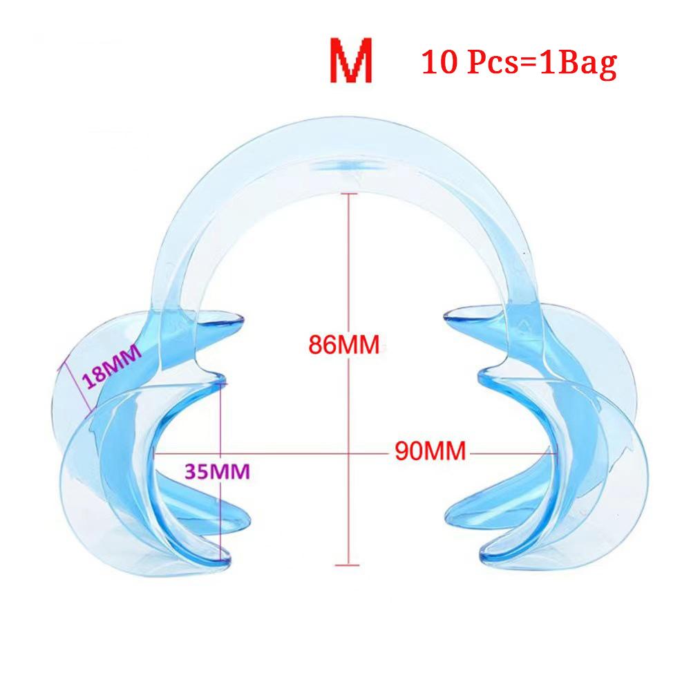 10 ks Zubní otvírač úst C tvar Autoklávovatelný Odolný Dezinfekce Jednorázový Intraorální Otvírač tváří a rtů Zubní nástroj