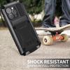 For iPhone 15 Pro Max 15 Plus 15 Shockproof Aluminum Metal Case Heavy Duty Protective Cover Screen Protector Built-in Kickstand