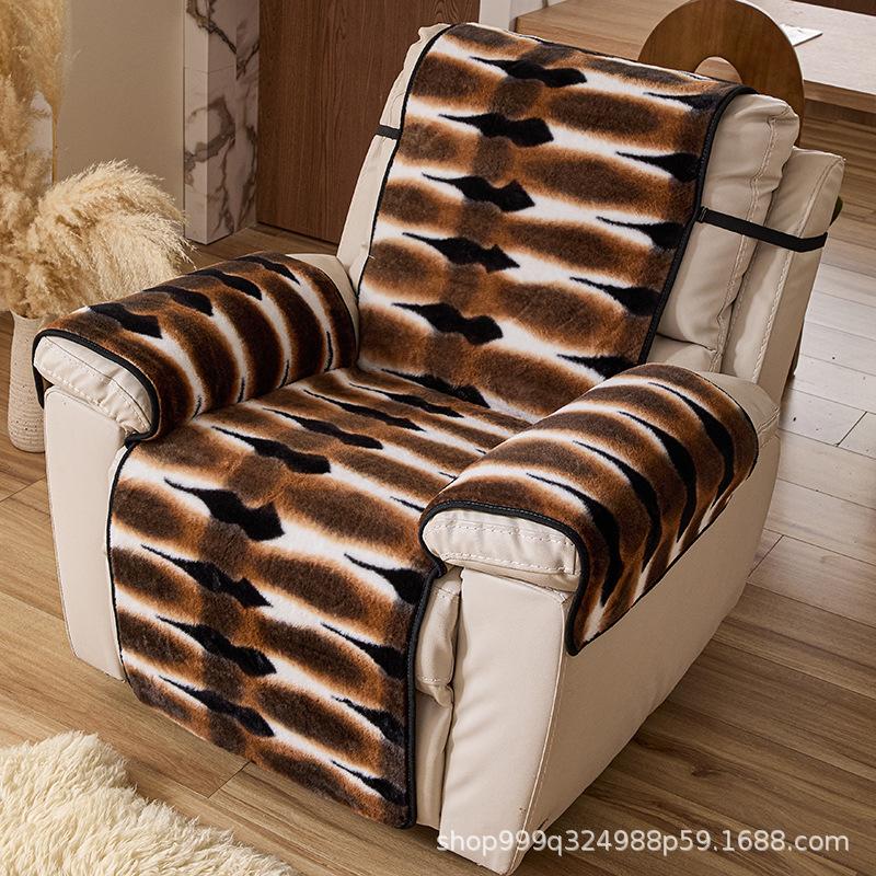 

Winter Thicken Soft Plush Sofa Cove 1 Seat Warm Anti-slip Particles Wear-resistant Warm Soft Massage Chair Pad 1 Seat Sofa Cover 55x190cm