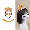 Piggy Costume Set Includes Piggy Tail Headband Bowtie Glove Skirt Halloween Piggy Role Play Outfit for Kid Cosplay