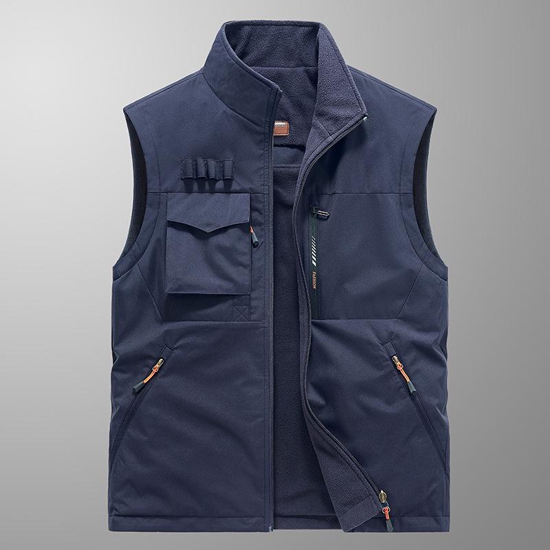 

Double-Sided Winter Plus Velvet Men s Outdoor Loose Vest XL