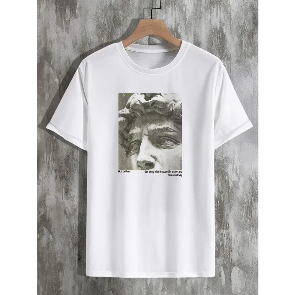 

Not defined Print T-Shirt for Men s Casual Crew Neck Short-Sleeve Fashion Summer T-Shirts Tops, Regular and Oversize Tees M