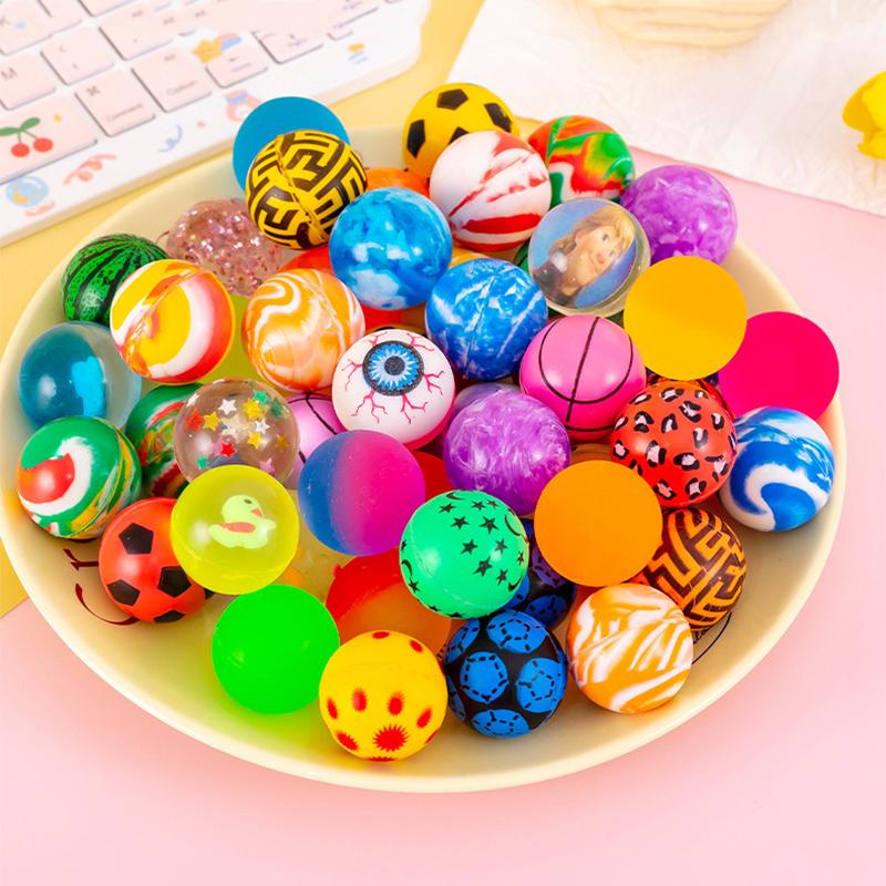 10Pcs Mini Bouncy Ball Birthday Party Favors Gifts For Guests Rubber Bouncing Ball Pinata Goody Bag Fillers Prizes Carnival Gift