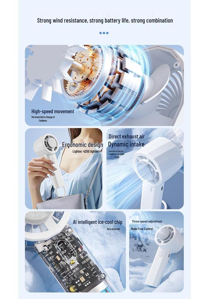 Ultra-Quiet Handheld Mini Cooling Fan