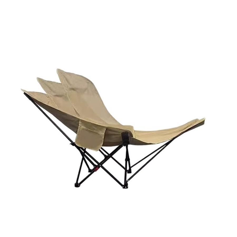 Campingstuhl Outdoor Hohe Rückenlehne Mondstuhl Verstellbarer Klappstuhl Freizeit Angeln Schlaffähig Tragbarer Klapp-Liegestuhl