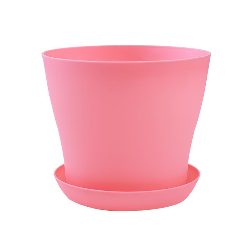 

Colorful Flower Pot Round Planters Succulents Plant Pot Nursery Flowerpots Garden Plants Tray Office Decor Planting Supplies S 300ML рожевий