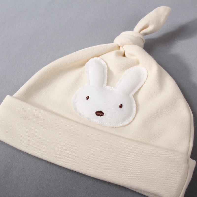 

Newborn Pure Cotton Fetal Cap - 0-3 Months Baby Fontanel Protection Hat 3-6 Months - 39cm Hat Circumference