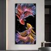 Abstract Koi Canvas Painting Wall Art Fish Posters And Prints Carp Pictures For Living Room Decor
